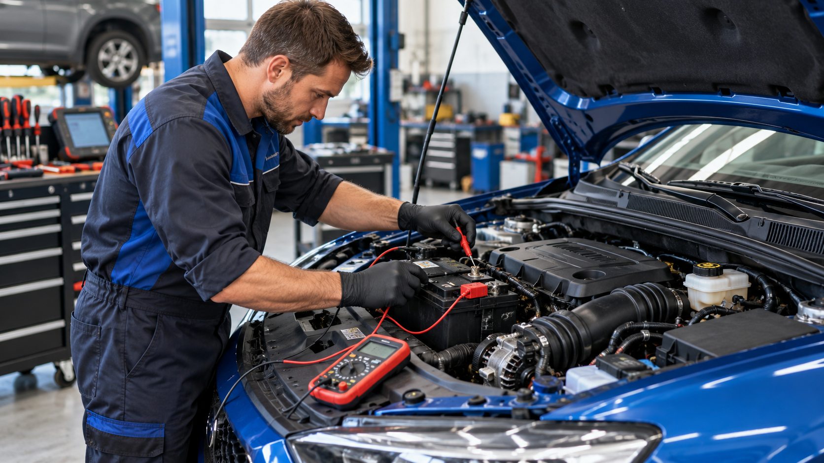 Ankara Ford oto elektrik servisinde akü ve şarj ölçümü